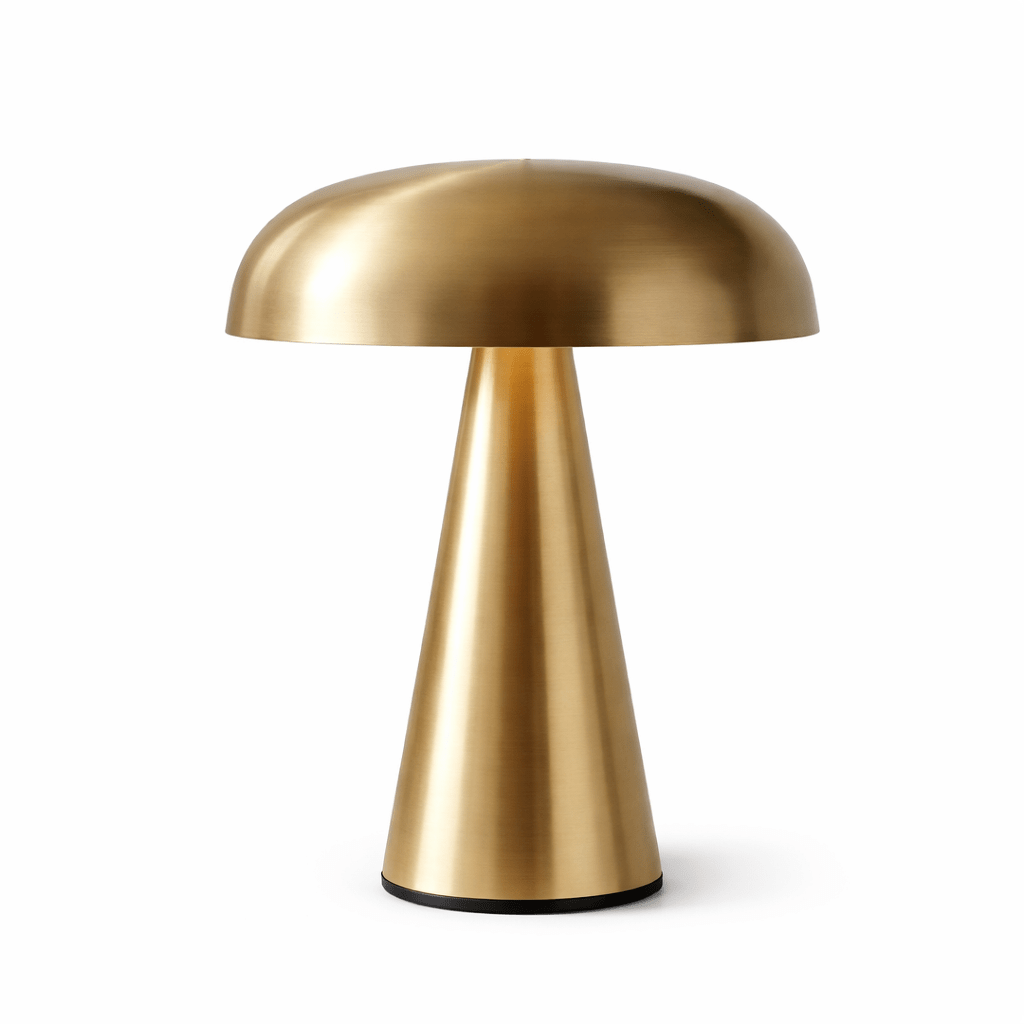 Trådløs LED Bordlampe Med Retro Sopp Touchlampe For Soverom Og Skrivebord