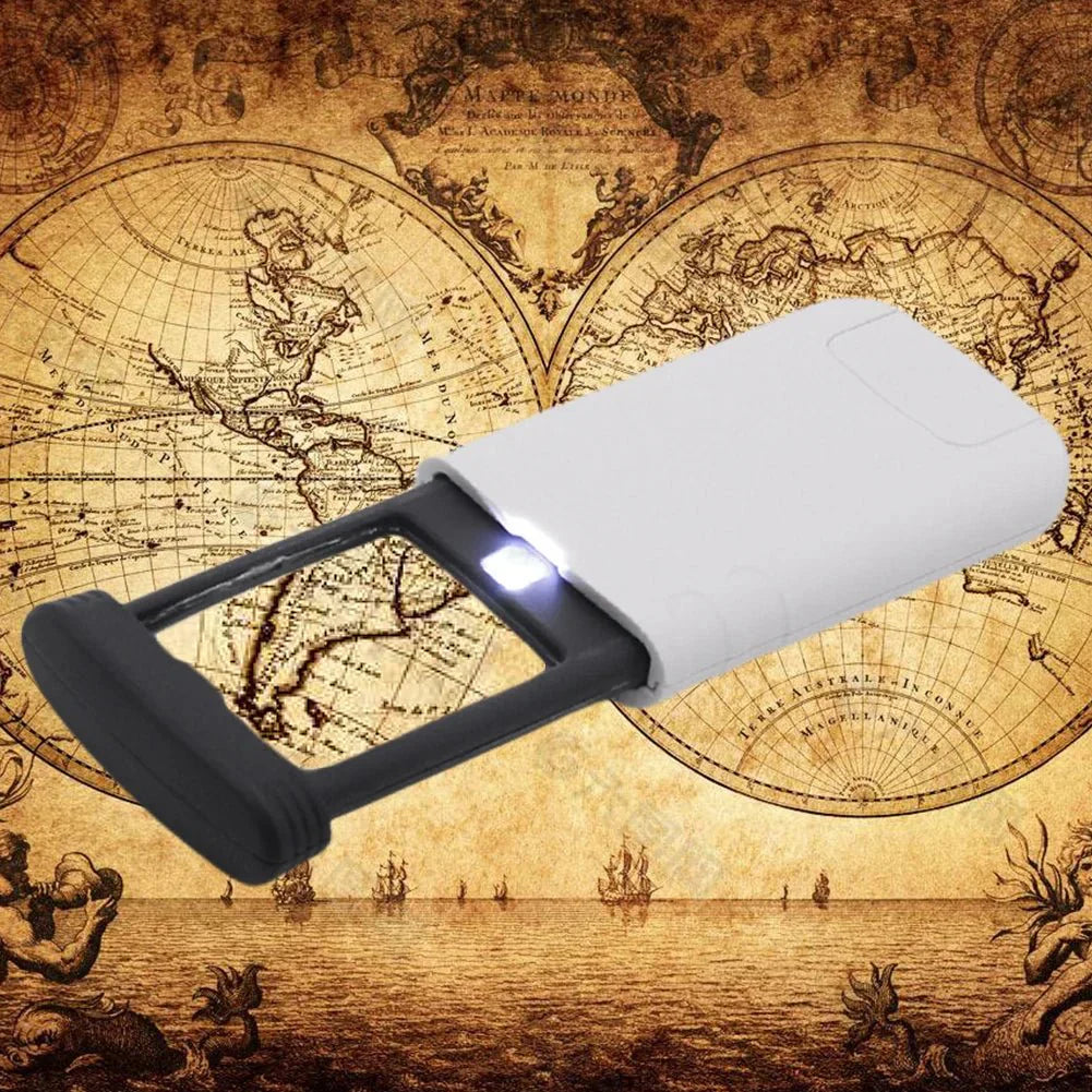 LENSFLIP Foldable Magnifier With 4X LED For Reading And Crafts