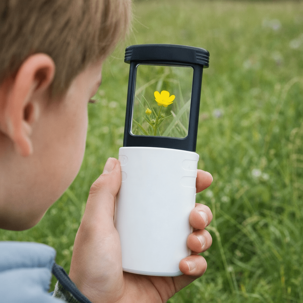 LENSFLIP Foldable Magnifier With 4X LED For Reading And Crafts