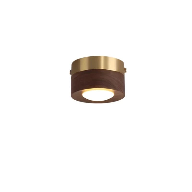 Lampa sufitowa LED LignaShine z orzecha włoskiego dla ciepłej atmosfery