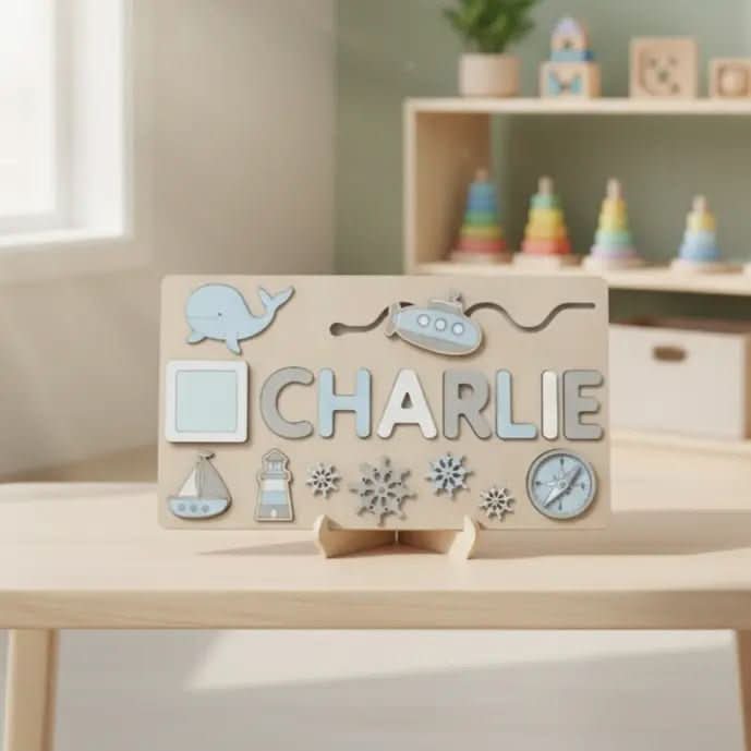 Personalizowana układanka z imieniem Little Name Montessori do wczesnej nauki