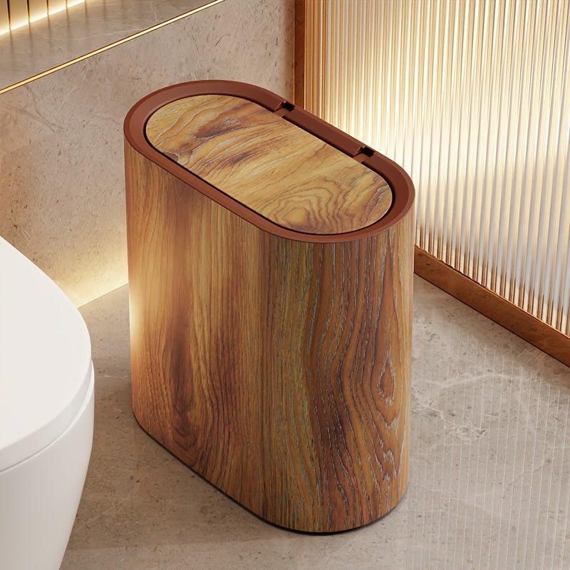 LIVELUX Cestino per Rifiuti in Marmo Forma Ovale per Bagno e Cucina