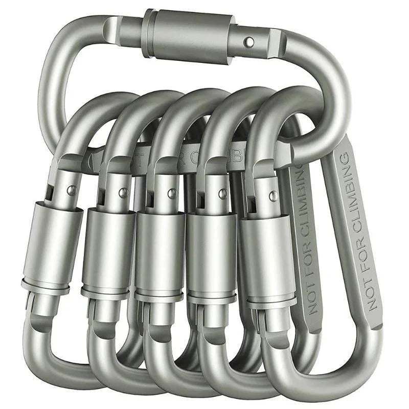 Zestaw karabinków LOCKCLIP z aluminium do użytku na zewnątrz i codziennego użytku