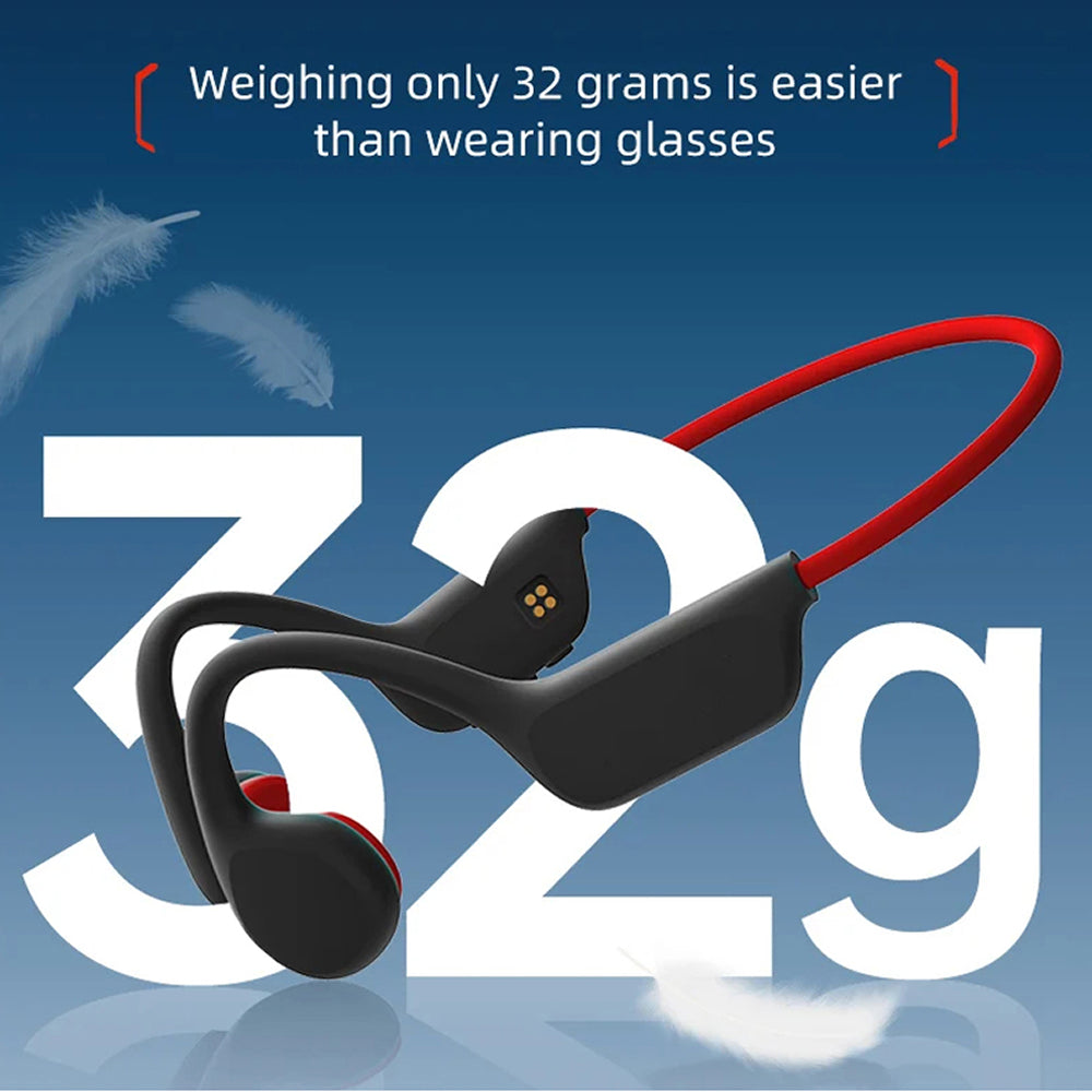 Kemik İletimli Yüzme Kulaklıkları, IPX8 Su Geçirmez, 32GB, 12 Saat Pil, MP3 Bluetooth