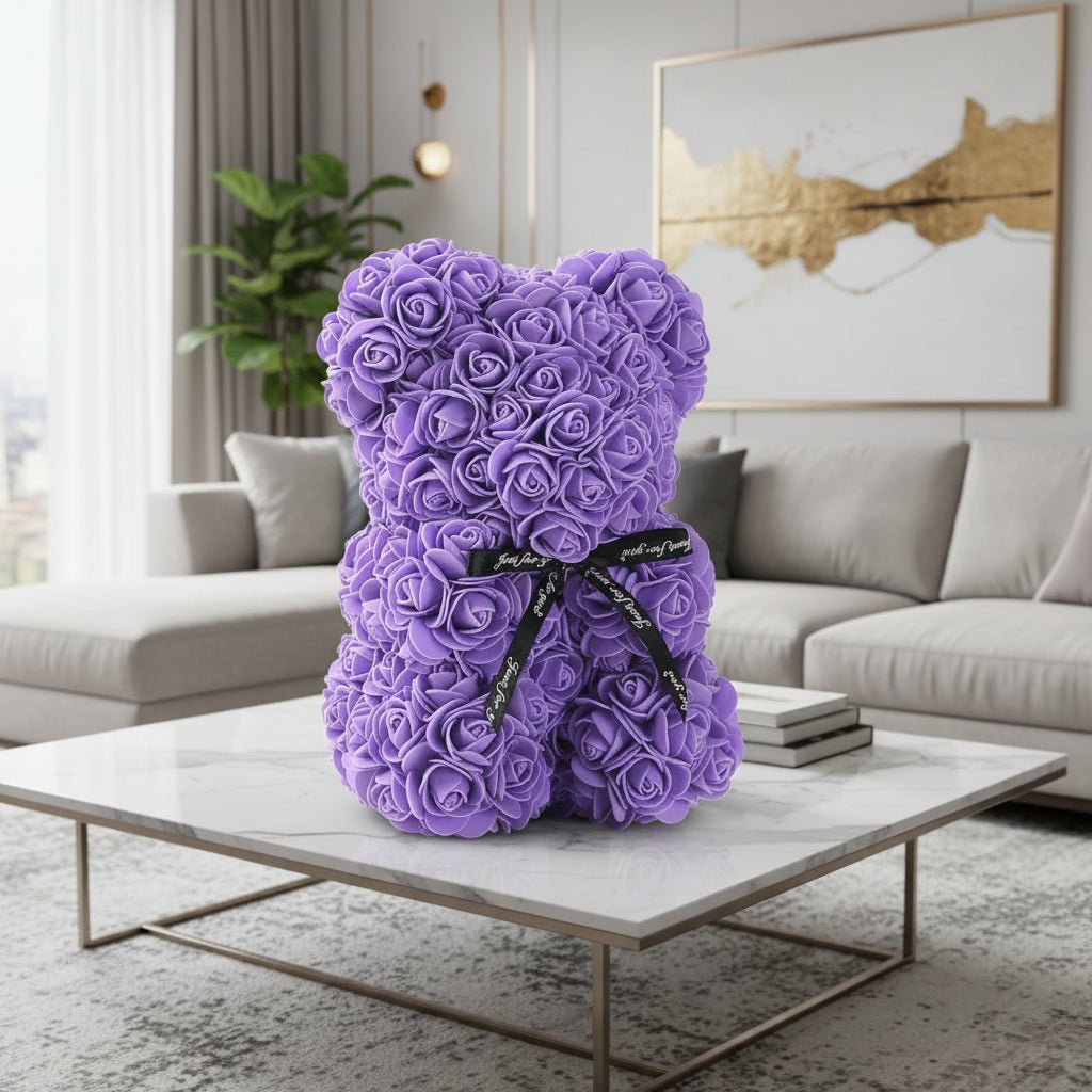 LOVEBLOOM Handgefertigter Ewiger Rosenbär für romantisches Geschenk