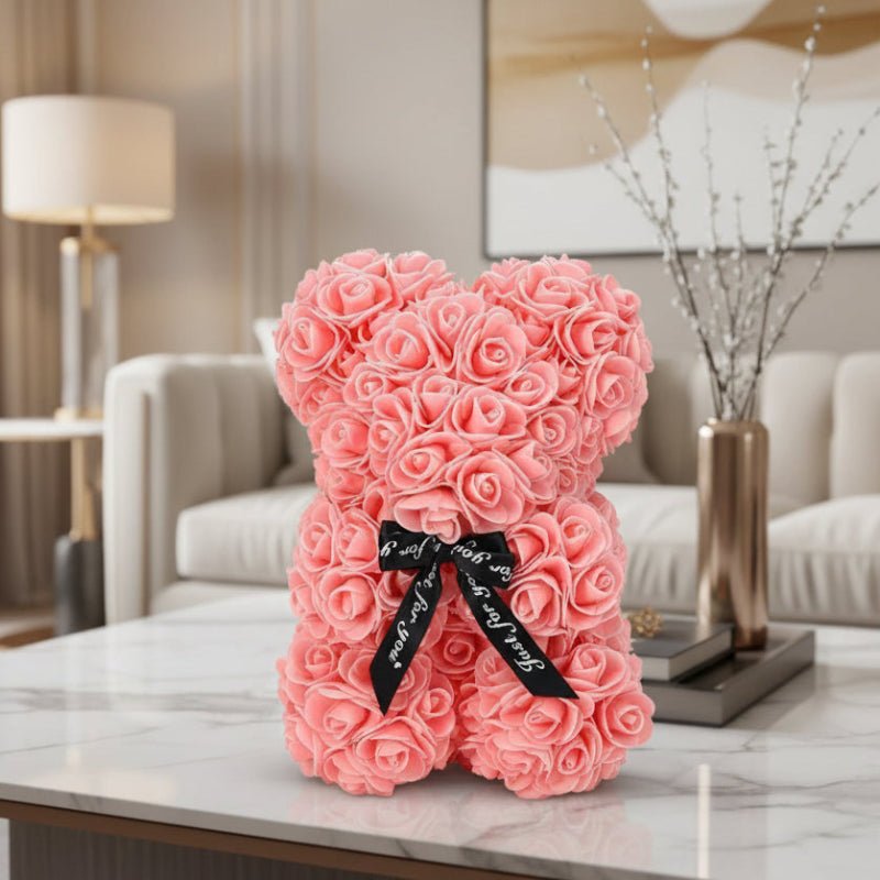 LOVEBLOOM Handgefertigter Ewiger Rosenbär für romantisches Geschenk