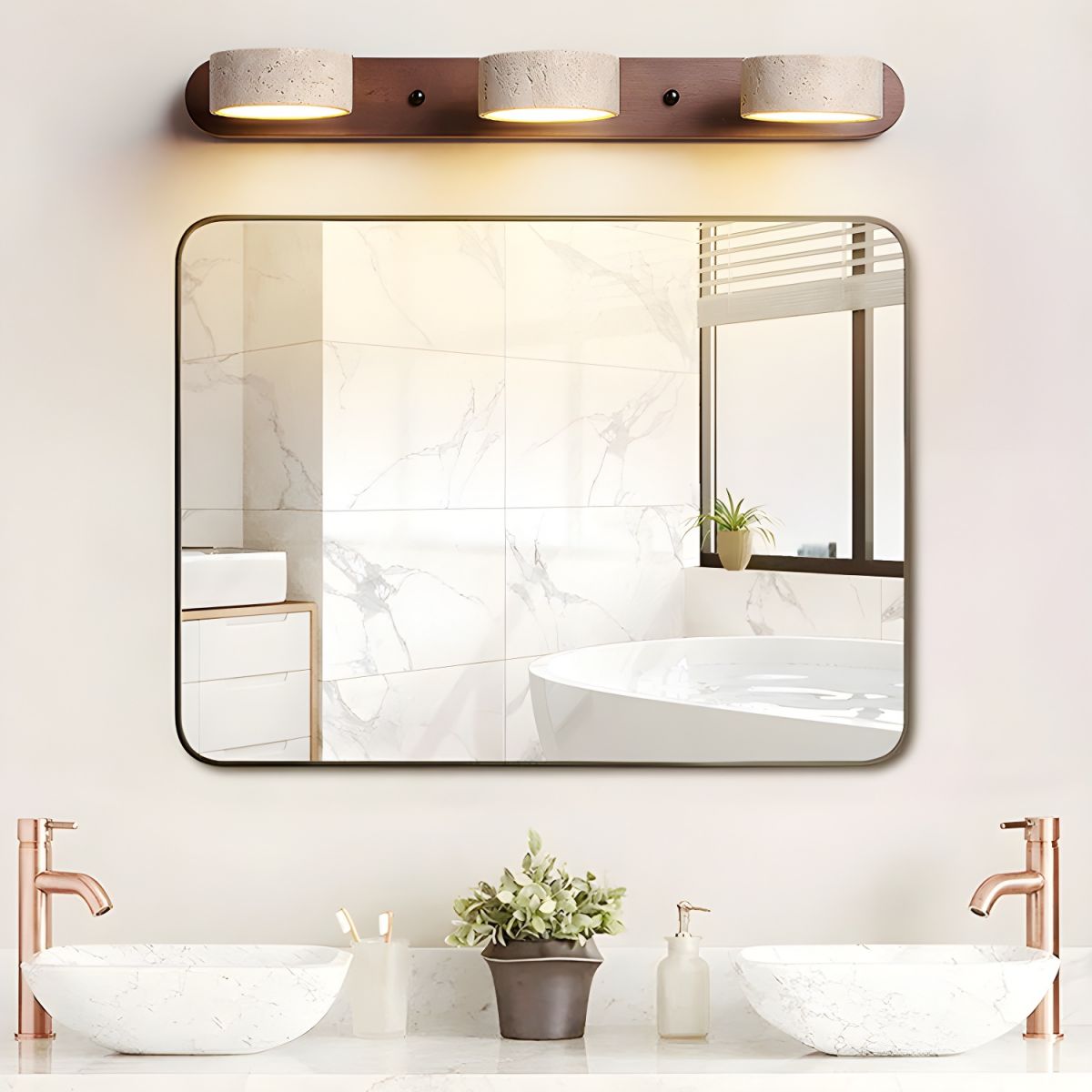 LUMÉNE Kinkiet LED Travertine do architektonicznego luksusu
