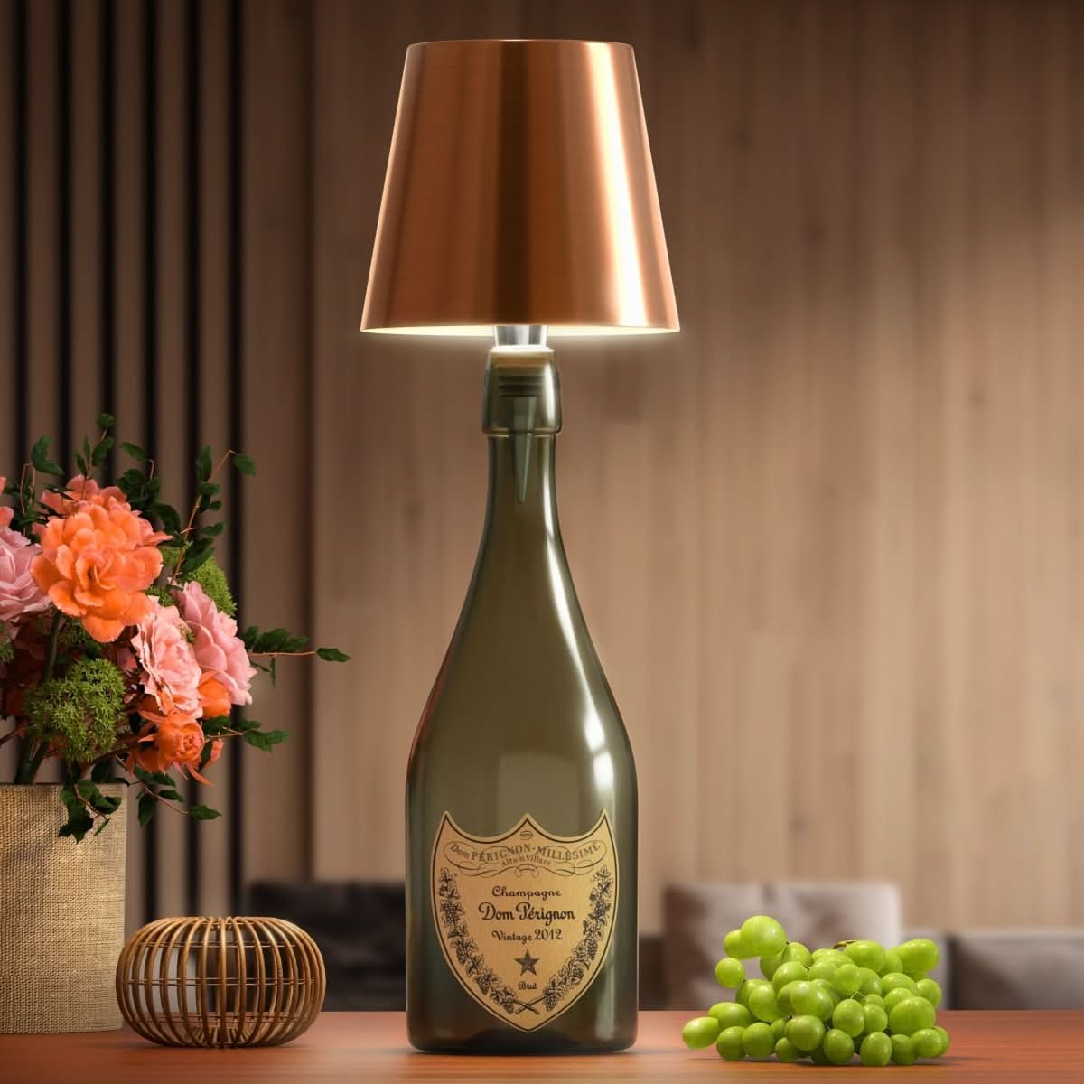 LumiBottle Cable Bottle Lamp With Warm LED Glow For Decor