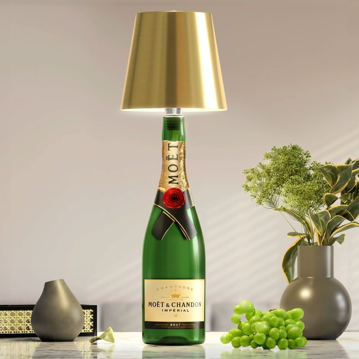LumiBottle Cable Bottle Lamp With Warm LED Glow For Decor