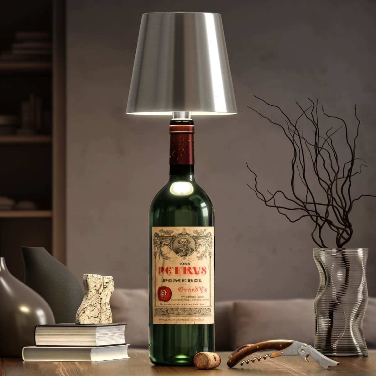 LumiBottle Cable Bottle Lamp With Warm LED Glow For Decor