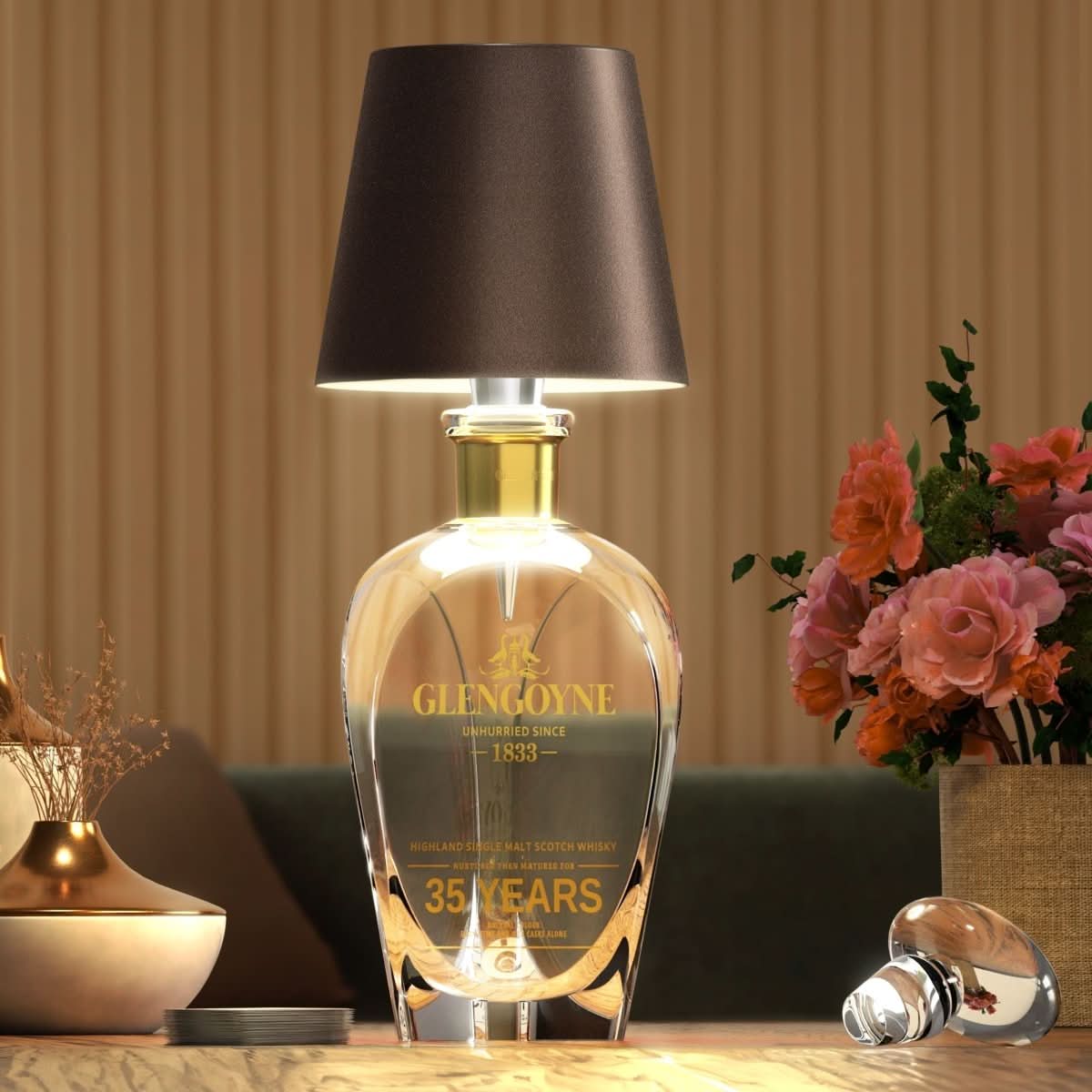 LumiBottle Cable Bottle Lamp With Warm LED Glow For Decor