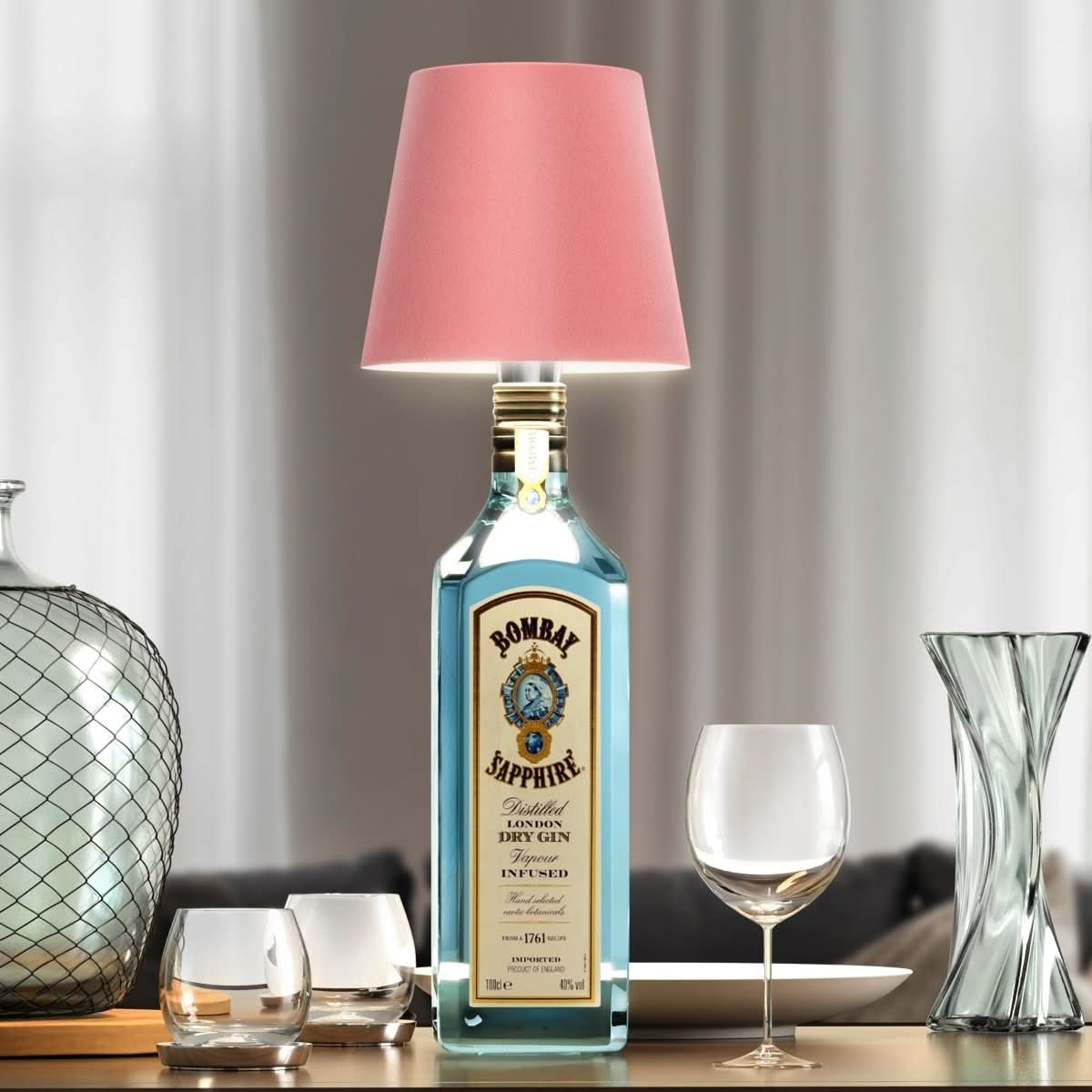 LumiBottle Cable Bottle Lamp With Warm LED Glow For Decor