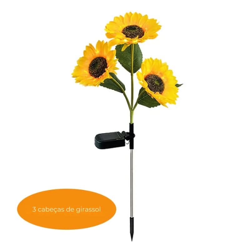Waterdichte zonne-energie lamp met zonnebloemdesign voor tuin en buitenruimtes met automatische verlichting