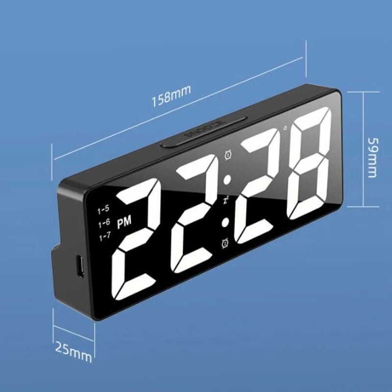 Budzik LED LumiTime z wyświetlaczem temperatury na stolik nocny