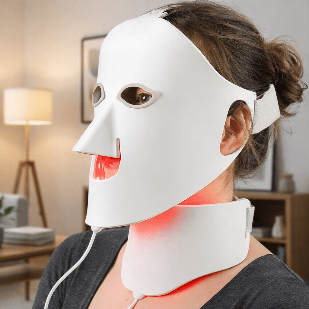 Mască LED LUXDERMA pentru Rejuvenarea Tenului și Uniformizarea Culorii Acasă
