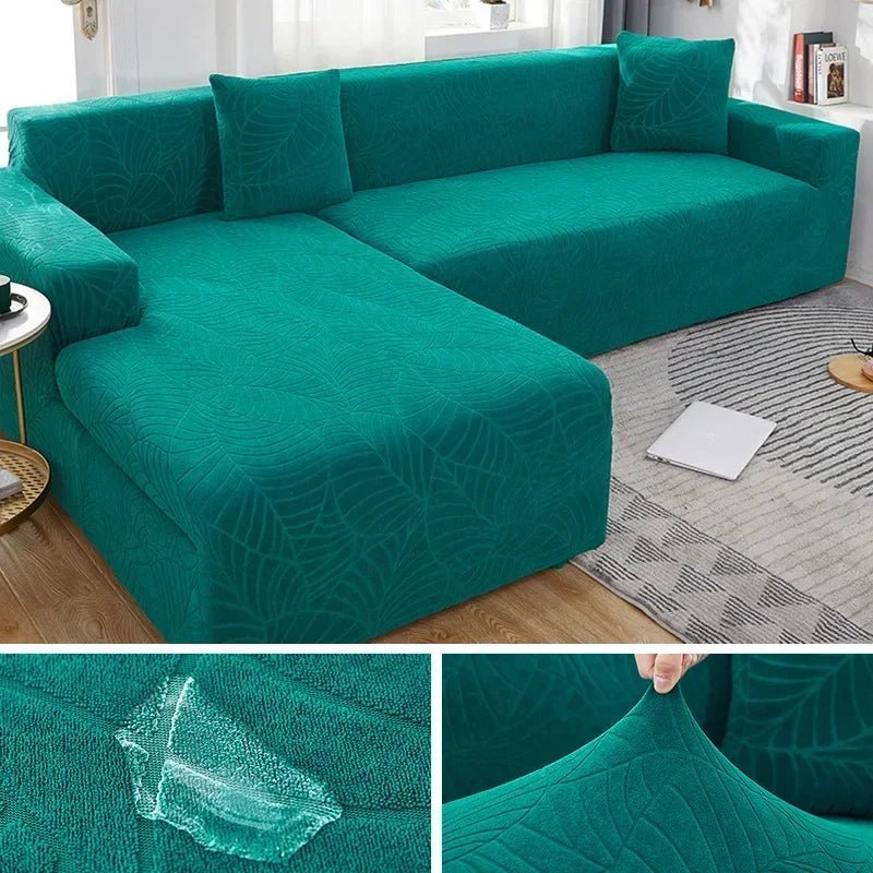 غطاء أريكة على شكل L من LUXSEAT قماش بوليستر ملائم حسب المقاس