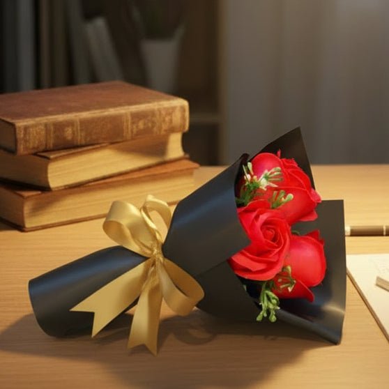 LUXSOAP Růžové mýdlové květinové kytice pro romantickou dekoraci