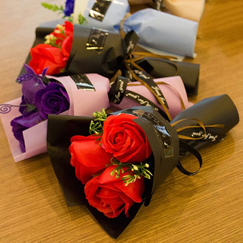 LUXSOAP Růžové mýdlové květinové kytice pro romantickou dekoraci
