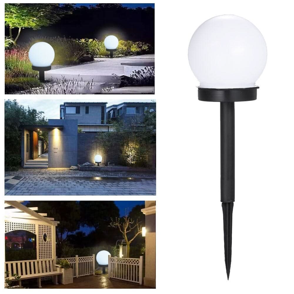 Round LED Solar Garden Light For Homes With Auto On Off And Energy Efficiency