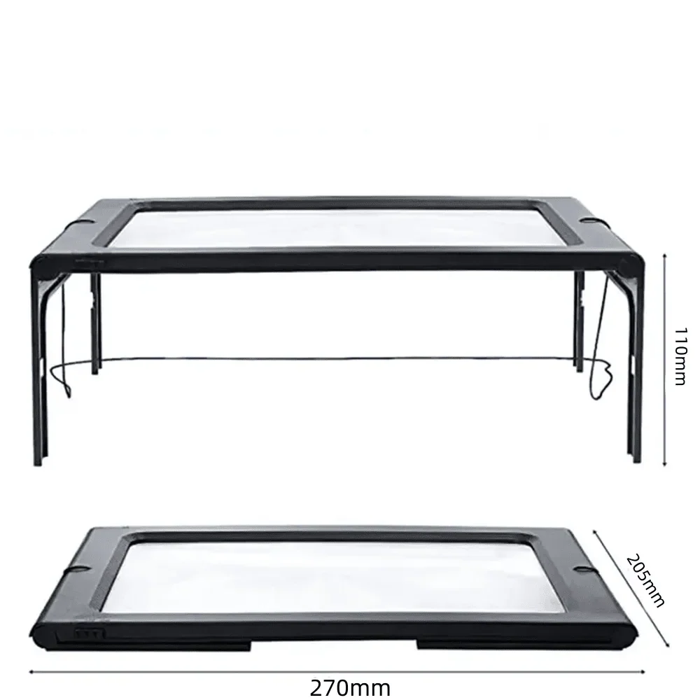 MAGNADESK skládací stolní lupa 3X s LED osvětlením