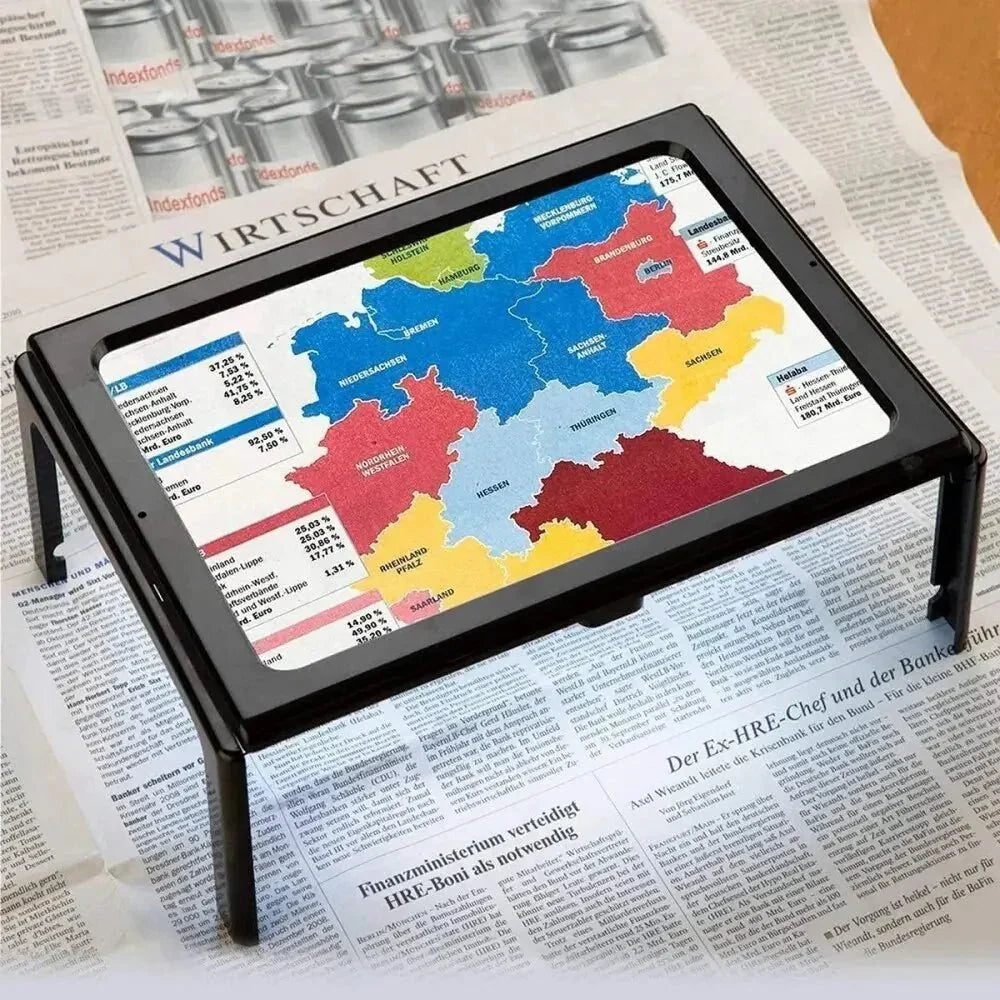 MAGNADESK skládací stolní lupa 3X s LED osvětlením