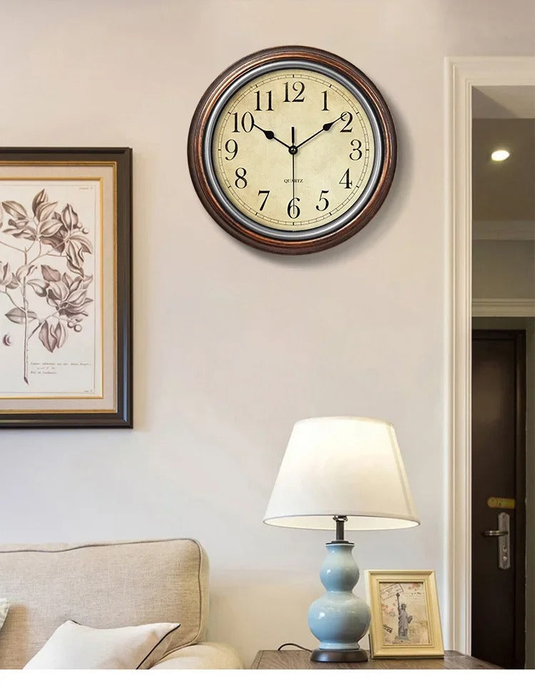 Aurelix Classic Wooden Wall Clock With Silent Movement