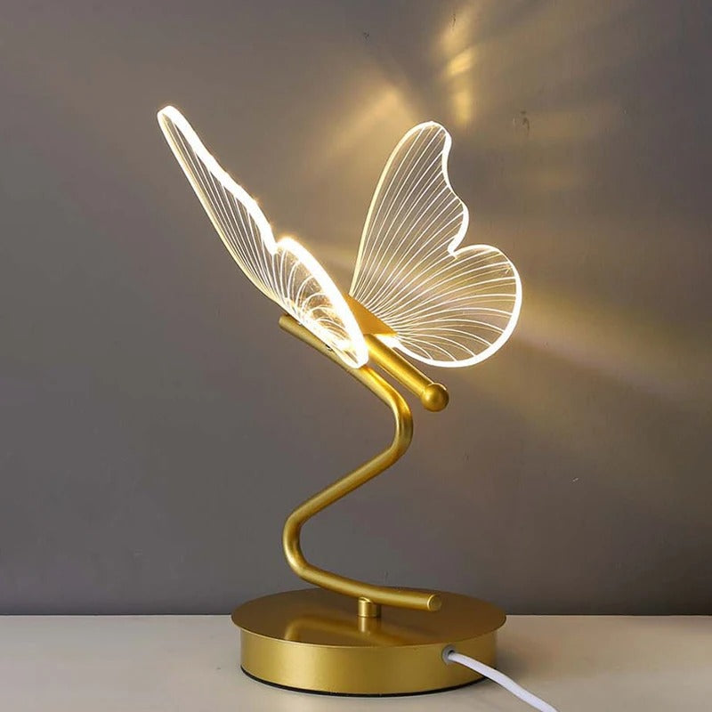 LumenBelle modern pillangó asztali lámpa nappalikba