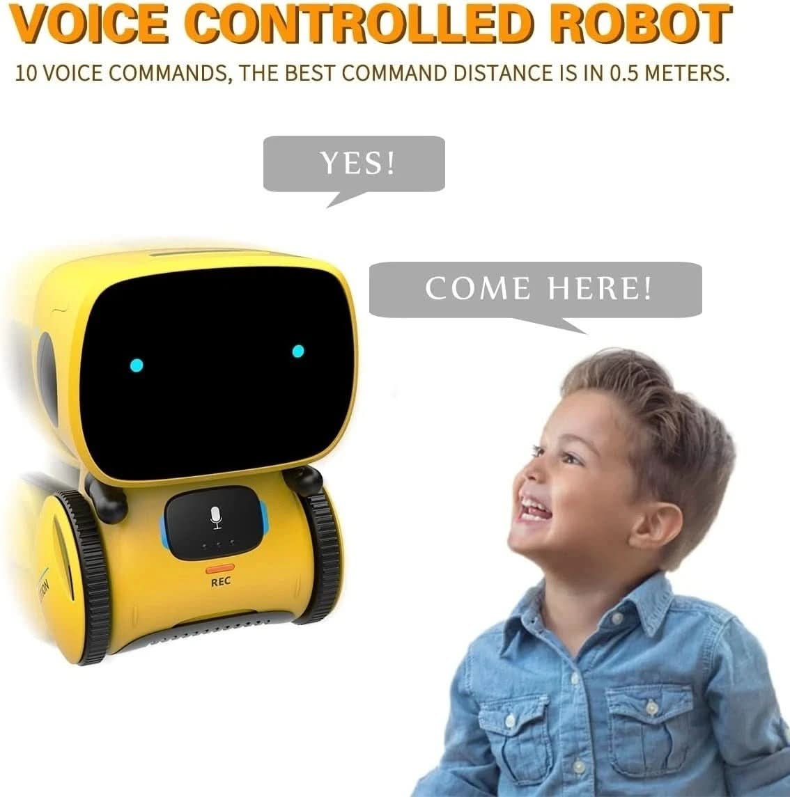 PulseRobo Mini Sesli Komutlarla Çalışan Çocuklar İçin Etkileşimli Dans Robotu