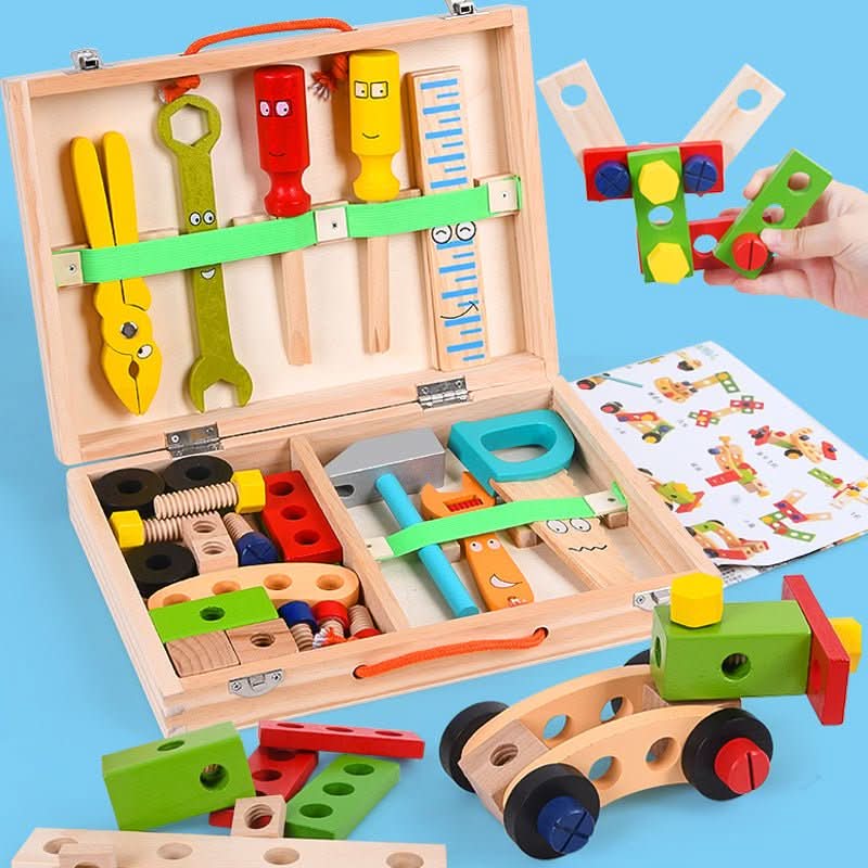 Set di Costruzioni in Legno per Bambini Creativi Sviluppa l'Immaginazione di TimberNest
