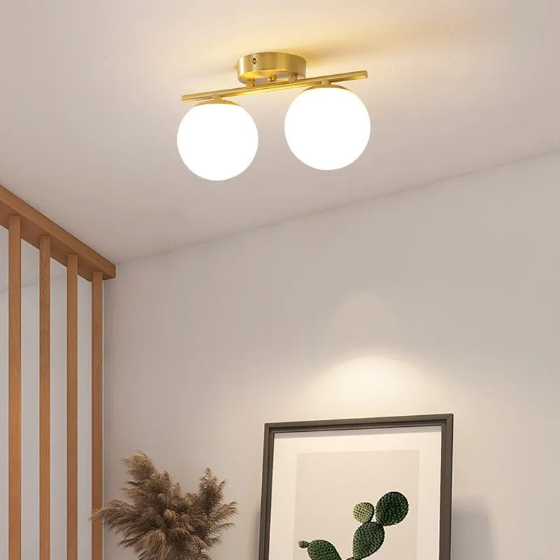 Nordic LED skleněné stropní svítidlo – elegantní bílá koule pro každý prostor