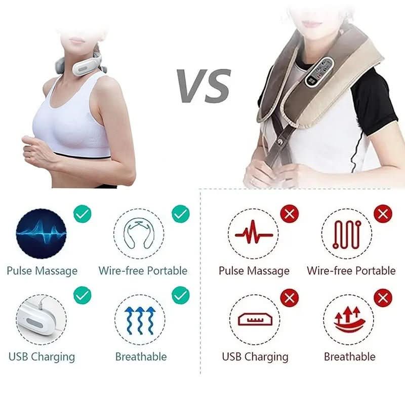 4-In-1 Neck Massager With Heat And Vibration For Deep Relaxation At Home And Office