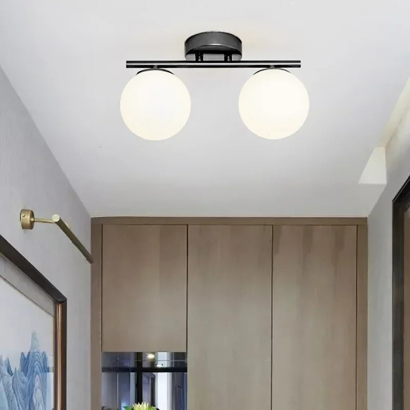 Nordic LED skleněné stropní svítidlo – elegantní bílá koule pro každý prostor