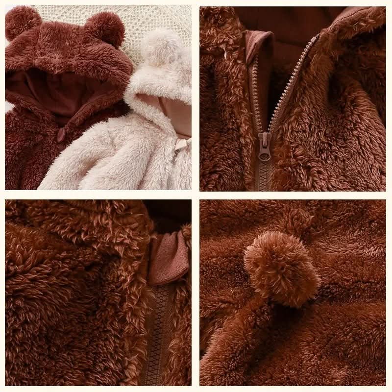 CuddleNest Baby Flannel Romper Warm Fluffy Winter Comfort For Babies