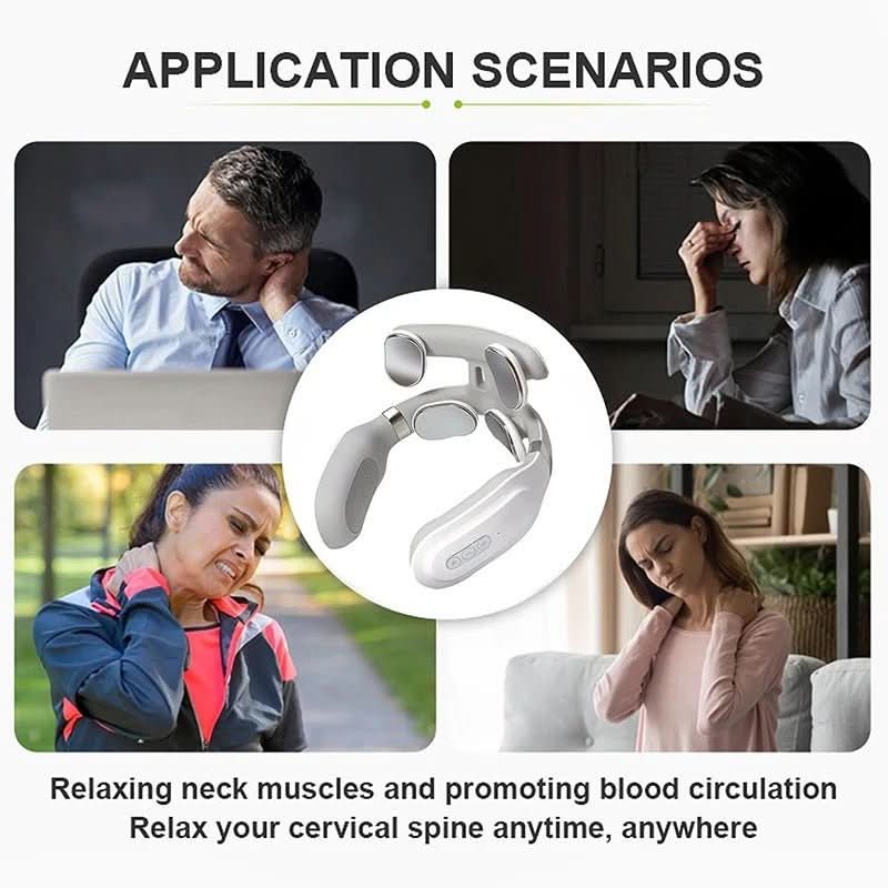 4-In-1 Neck Massager With Heat And Vibration For Deep Relaxation At Home And Office