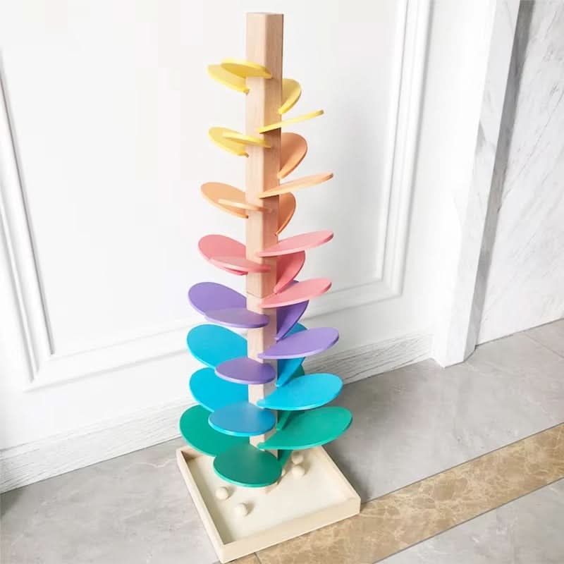 Tour en bois avec billes pour enfants : un jouet sensoriel interactif pour stimuler la créativité