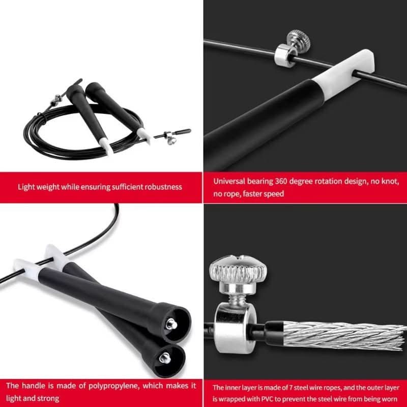 AeroFlex Springseil Pro mit verstellbarer Länge und ergonomischen Griffen für alle Leistungsstufen