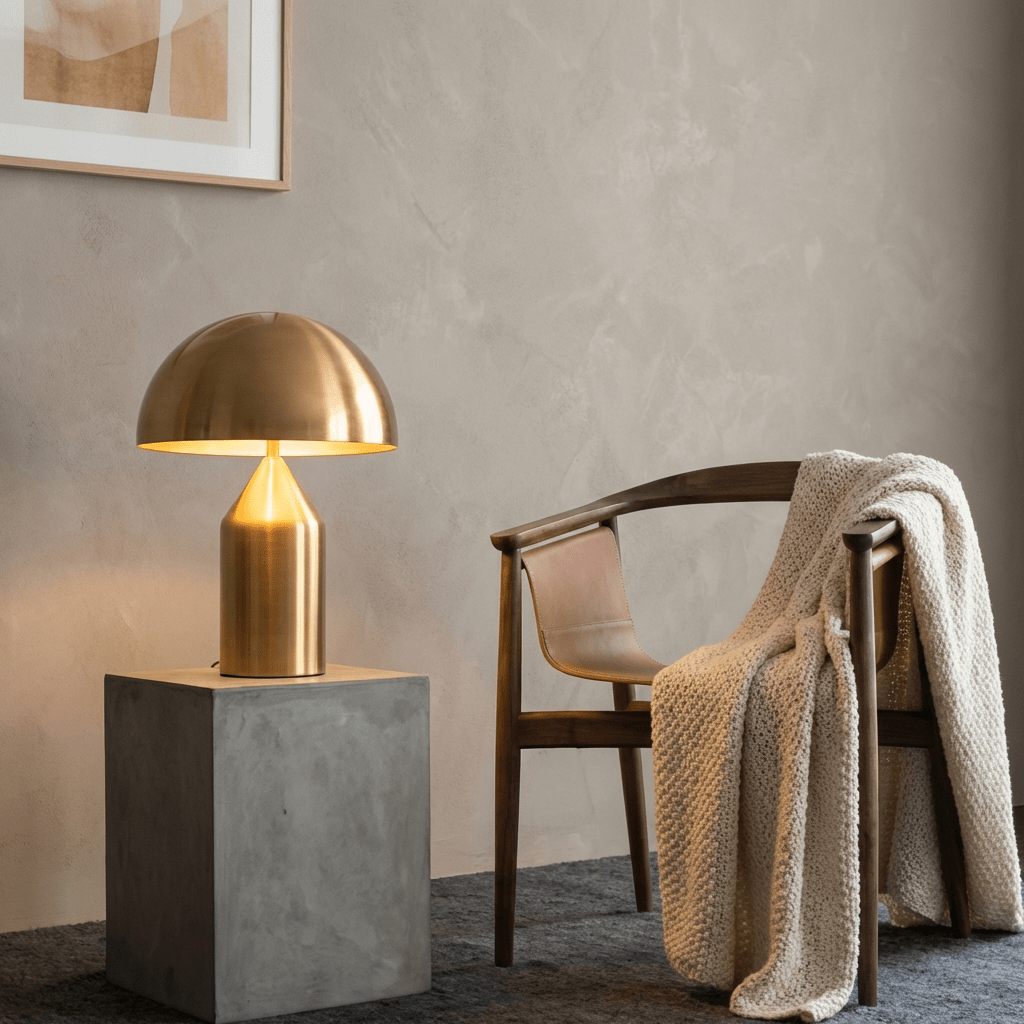 Metall Dome Bordlampe For Nattbord Og Skrivebord, Moderne Belysning For Soverom Eller Kontor