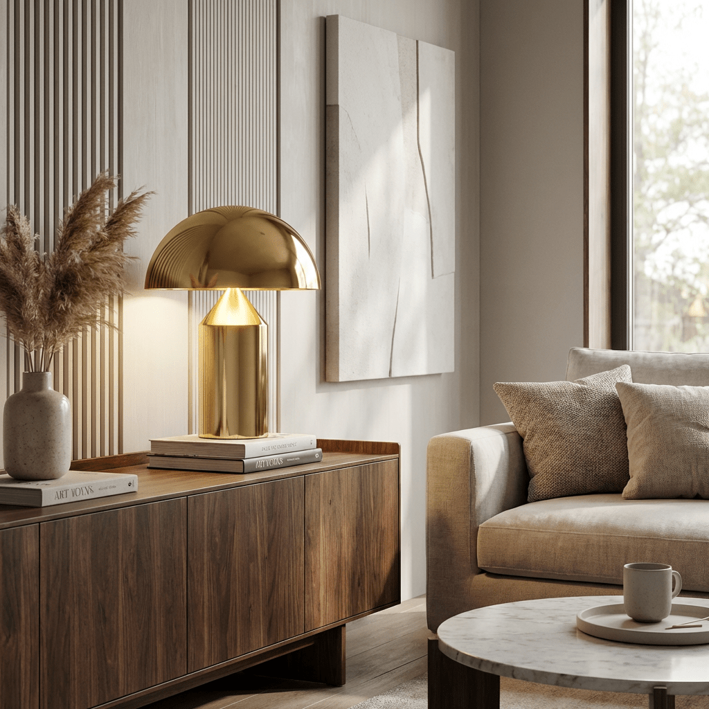 Metall Dome Bordlampe For Nattbord Og Skrivebord, Moderne Belysning For Soverom Eller Kontor