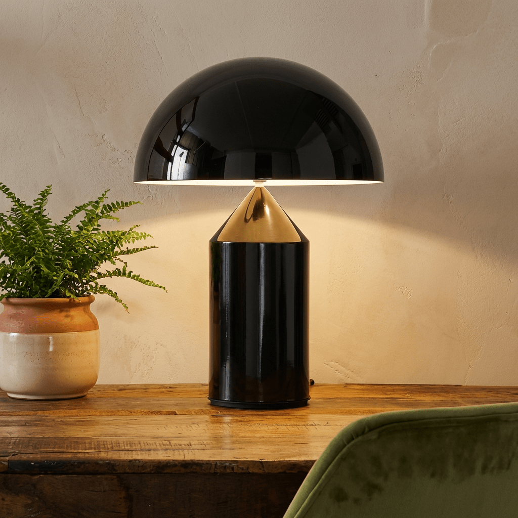 Metall Dome Bordlampe For Nattbord Og Skrivebord, Moderne Belysning For Soverom Eller Kontor