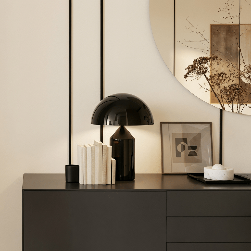 Metall Dome Bordlampe For Nattbord Og Skrivebord, Moderne Belysning For Soverom Eller Kontor