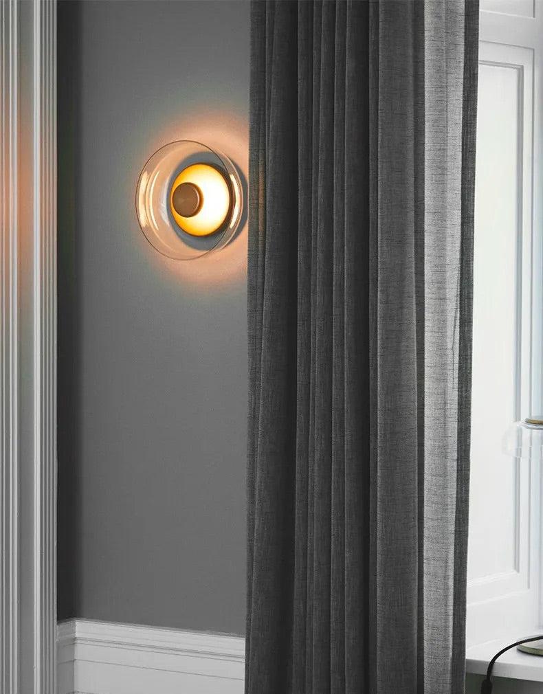 Lumora Glassstein LED vegglampe for stue og gangdekorasjon