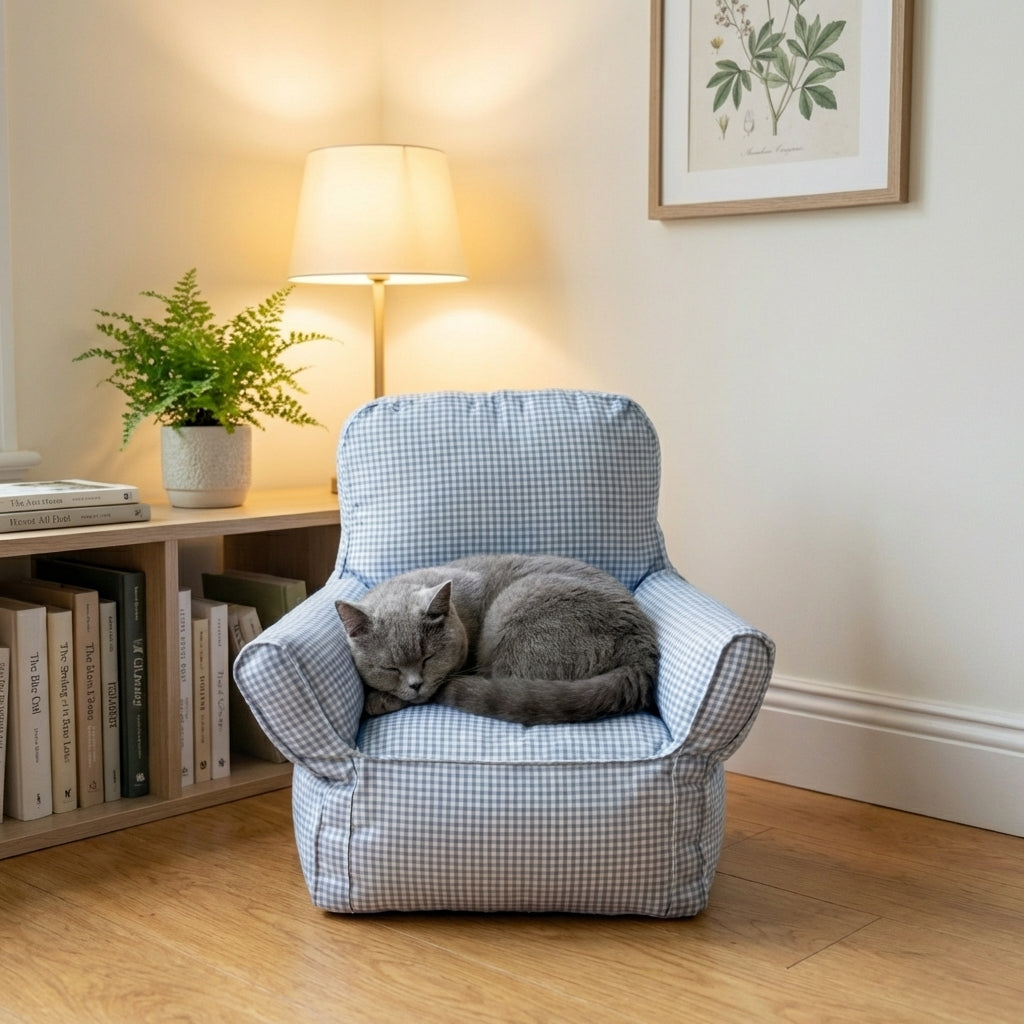 Cozy Cat Armchair Bed With Fabric And PP Cotton, Standard Or Large