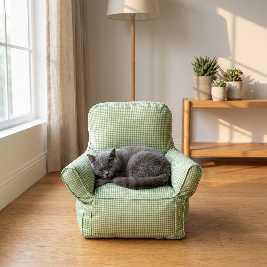 Cozy Cat Armchair Bed With Fabric And PP Cotton, Standard Or Large