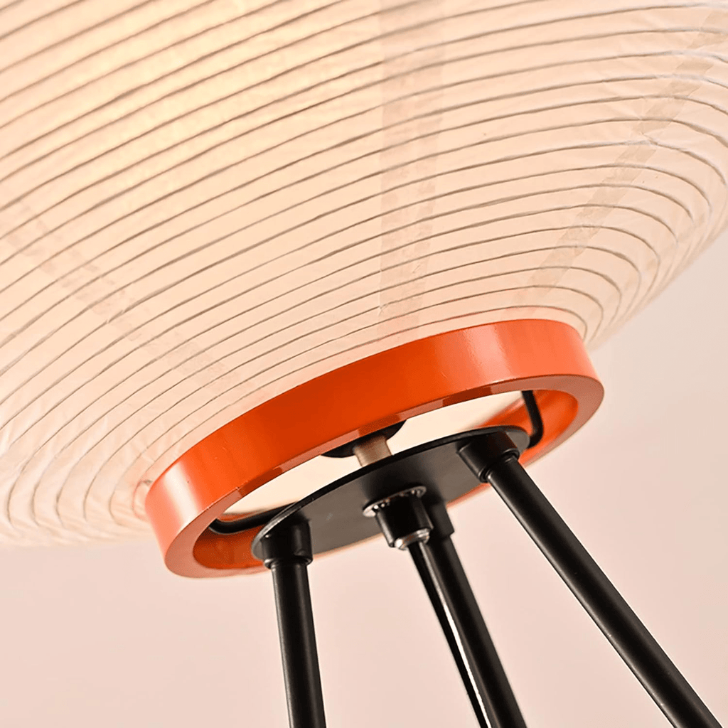 Lampe sur pied en papier de riz japonais minimaliste SoraLum, lumière d'ambiance