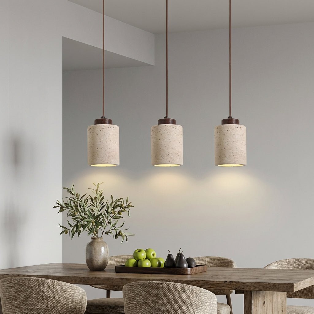 Elegáns függeszték természetes travertin kővel modern belső terekhez