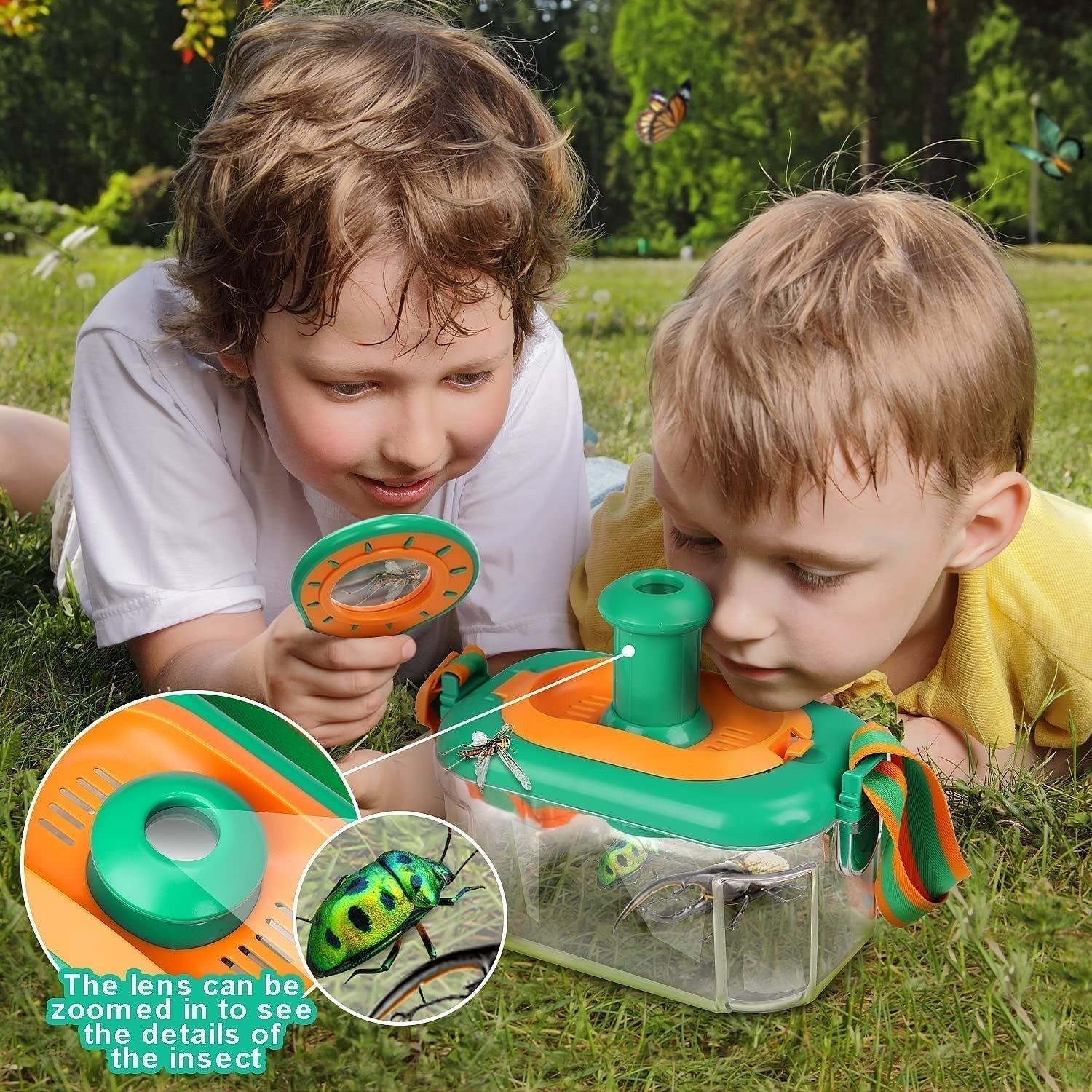 Kids Nature Explorer Kit With Insect Net And Magnifier