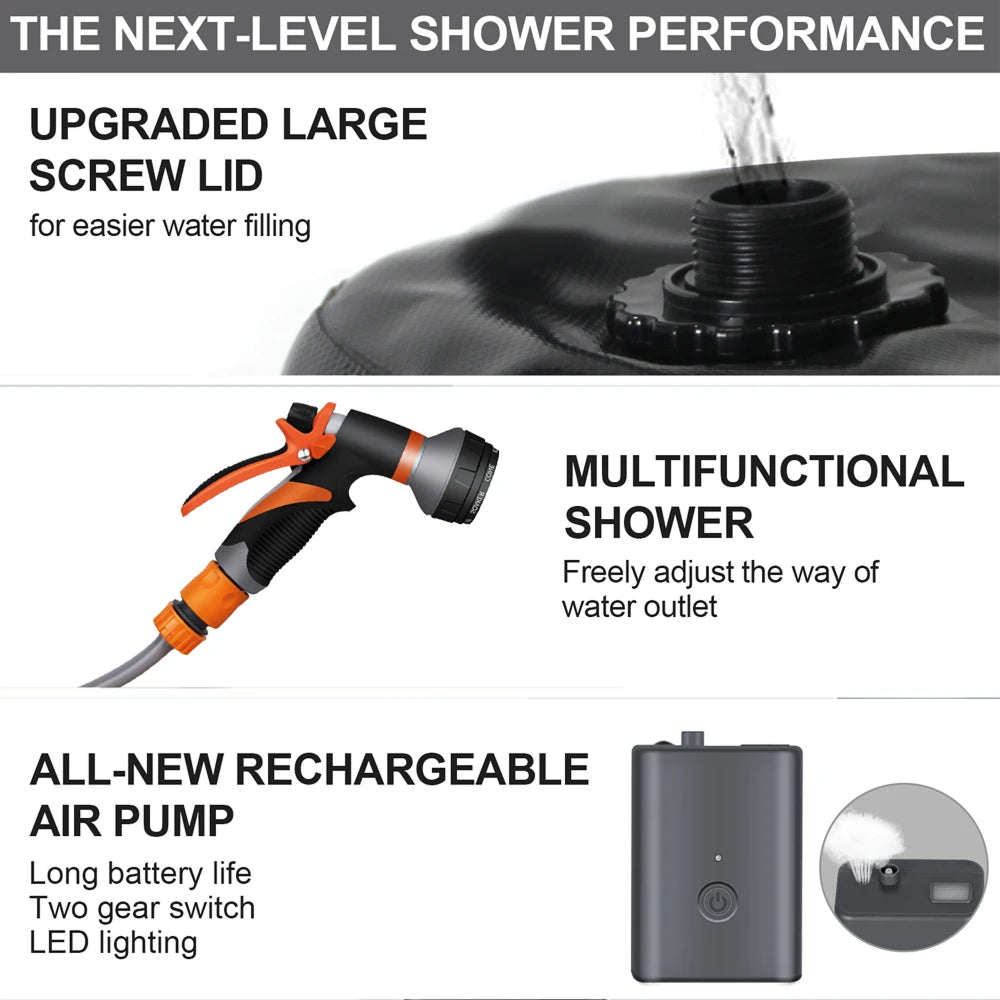 Compact Camping Shower Lets You Turn Any Bucket Into An Outdoor Shower