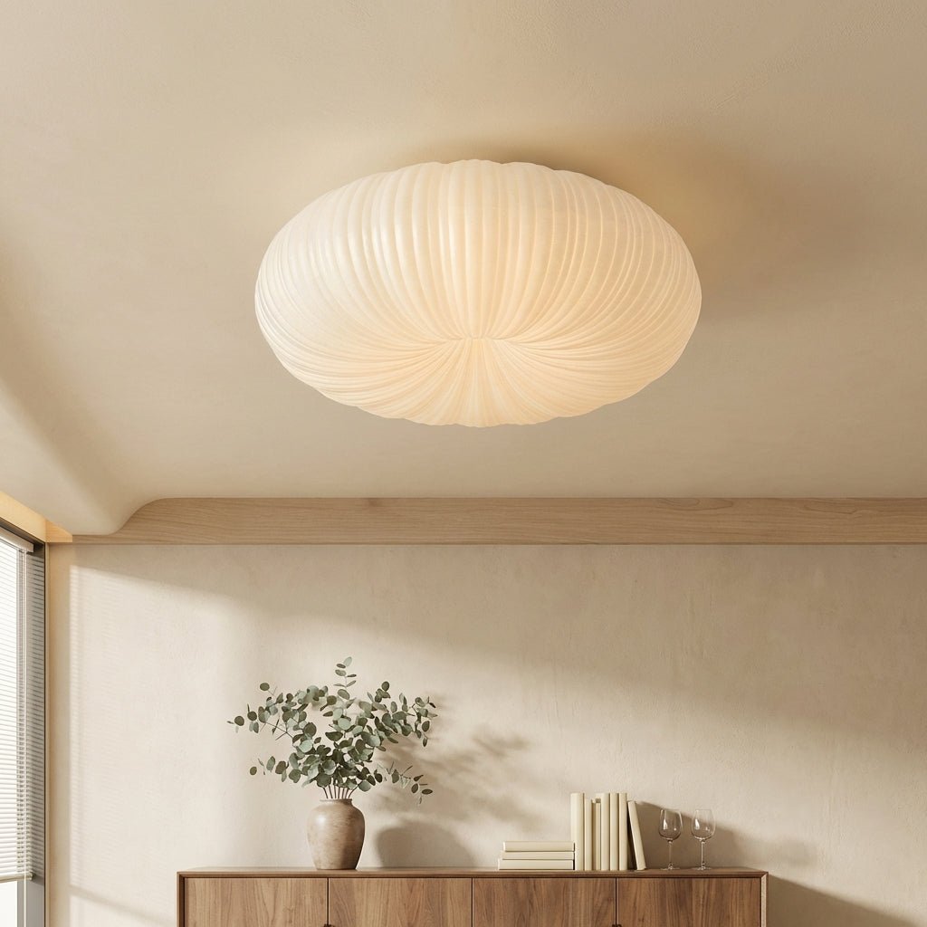 Moderne LED taklampe med fjernkontroll, innfelt metall- og akrylarmatur
