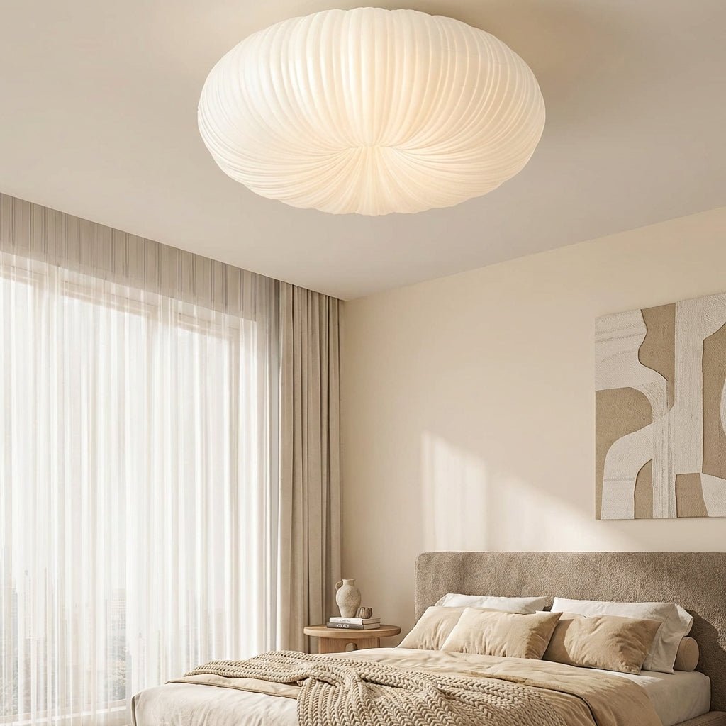 Moderne LED taklampe med fjernkontroll, innfelt metall- og akrylarmatur