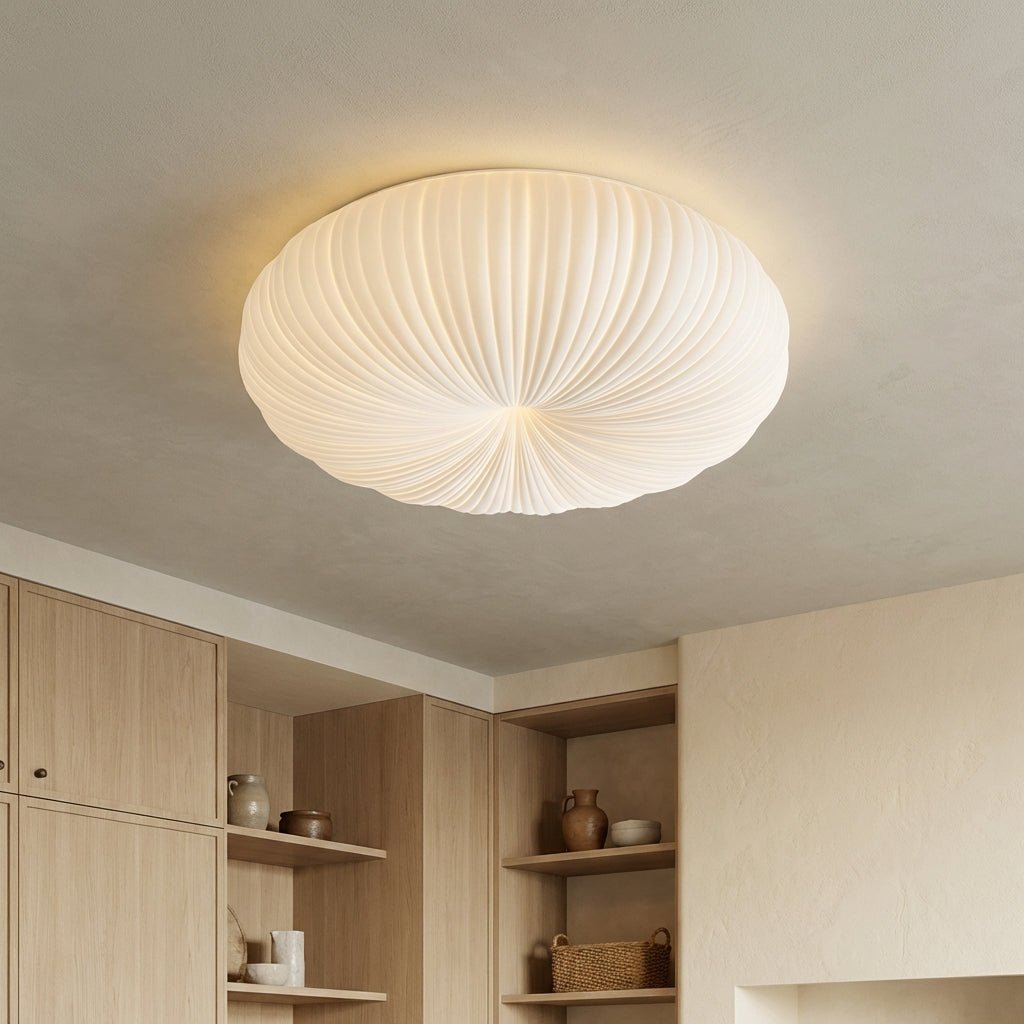 Moderne LED taklampe med fjernkontroll, innfelt metall- og akrylarmatur